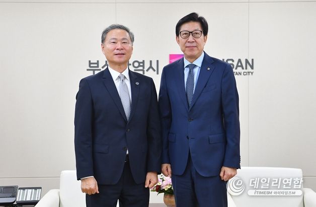 박형준 부산시장, 국립부경대학교 배상훈 신임 총장을 만나 활발한 소통과 협력 다짐해