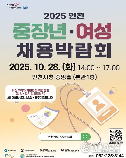 『2025 인천 중장년·여성 채용박람회』홍보포스터