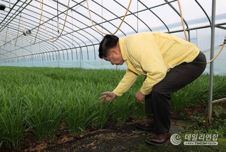 고성군수, 부추재배 농가 현장 찾아 농업인 격려