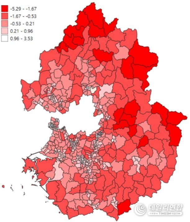 경기도 사막화 지역 분포